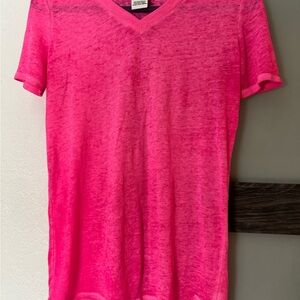 PINK Victoria's Secret Fuchsia V-Neck Top